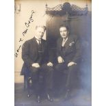 Circa 1930 Signed photograph of WT Cosgrave and Count John McCormack. The two men seated side-by-