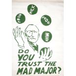 1969 Republican posters. Two silk-screen printed posters, Major Chichester Clark juggling five balls