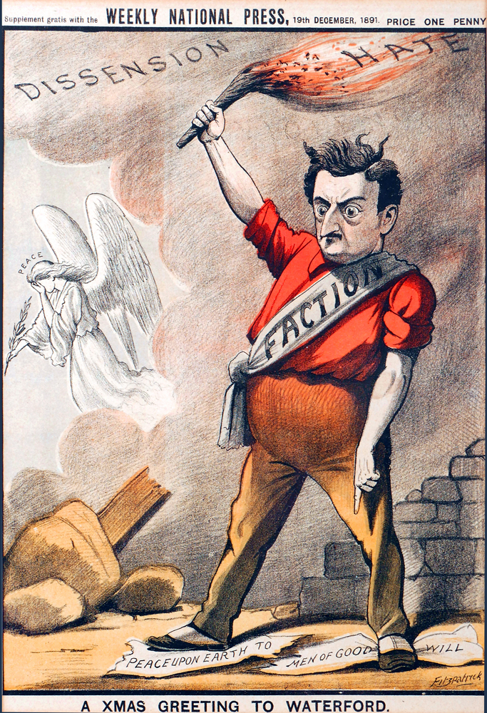 1891 (13 October and 19 December) Weekly National Journal, cartoon illustrations of John Redmond.