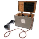 Field Telephone Set 'F' Mk 2, Royal Ulster Constabulary. 8 by 11 by 7in. (20.3 by 27.9 by 17.8cm)