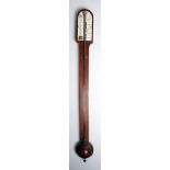 Irish stick barometer by Spears. The arched oak case with two-part scale named Spears & Co., 28