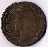 James II "Gunmoney" halfcrown (large), 1690 Apr: also small issue with Jnue error Fine and very