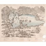 1837 Panorama of the Lakes of Killarney by Cornelius K Farrelly. A hand-coloured engraving,