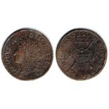 James II "Gunmoney" halfcrown (small), 1690 June Extremely fine.