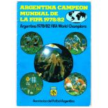 Football, Argentina 1978/82 World Champions, official commemorative brochure signed by Diego