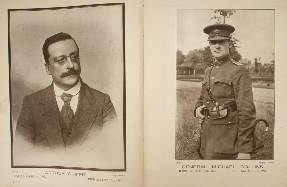 Arthur Griffith and Michael Collins A commemorative booklet published shortly after the deaths of