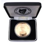 Michael Collins gold commemorative medallion. A commemorative 9ct gold medallion produced by the