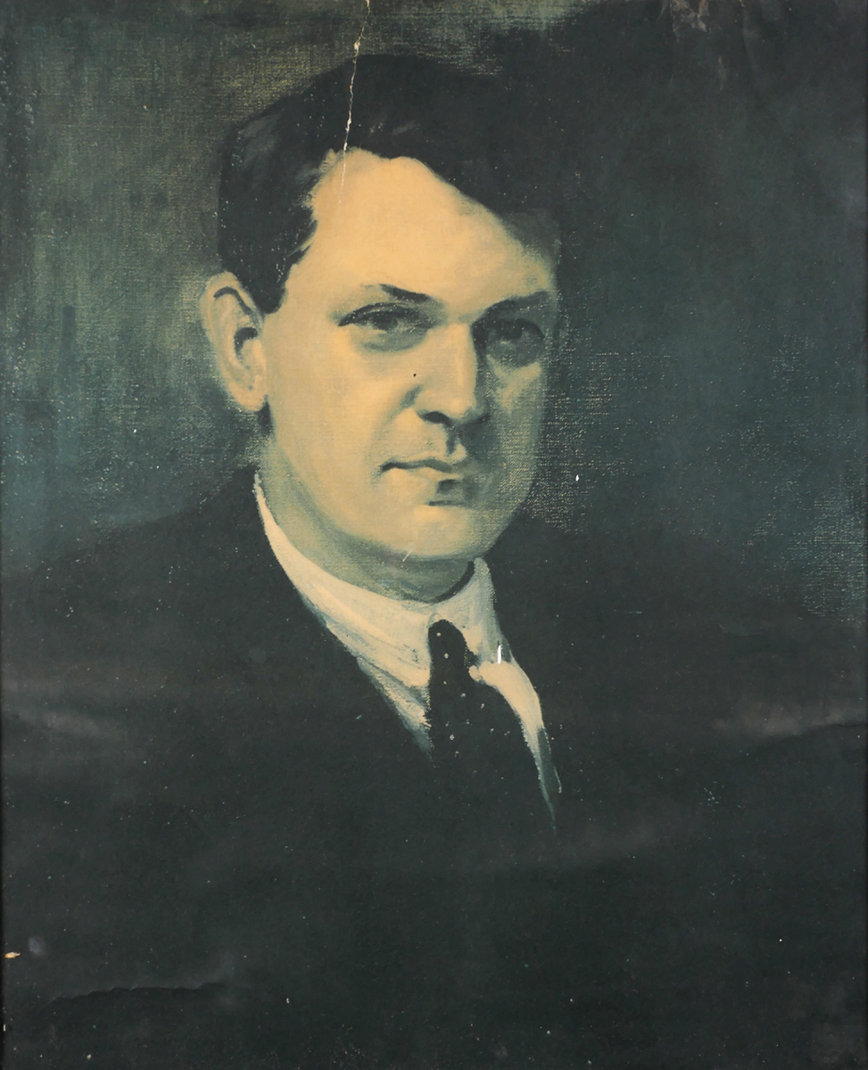 After Leo Whelan RHA (1892-1956) Portrait of Michael Collins and a framed plaque of Collins. A