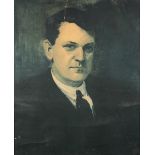 After Leo Whelan RHA (1892-1956) Portrait of Michael Collins and a framed plaque of Collins. A