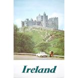 1960s Travel Poster Ireland, Rock of Cashel. Colour lithograph."Ireland" promotional poster