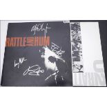 U2, Rattle and Hum, signed by all four band members. Island Records vinyl double LP, number U27,