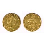 George III, gold half guinea, 1790. About uncirculated.