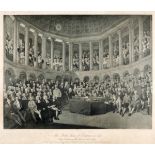 1780 Irish House of Commons - a print. Henry Grattan urging the claim of Irish Rights, after a