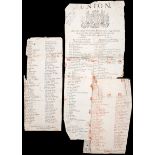 1799 (Jamuary 23) A printed tally of the vote rejecting the proposed Act of Union. A letterpress