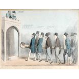 1836 Daniel O'Connell, two political caricatures. Hand coloured engravings, 'The Irish Tutor', O'