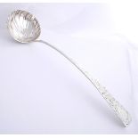 A George III Irish silver soup ladle, by Michael Cormack. Old English pattern with shell bowl and