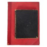 Late 19th and early 20th century scrap books A Victorian scrapbook, 4to, full navy leather gilt,