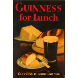 Circa 1950s Guinness for Lunch, point of sale sign. 2013.50 20 by 13.50in. (50.8 by 34.3cm)