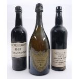 Dom Perignon, 1990, Cockburn's 1967 and Taylor's 1970.