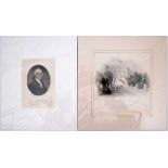 1798-1840s Portrait of George Washington and views of Washington DC and environs by Bartlett. A