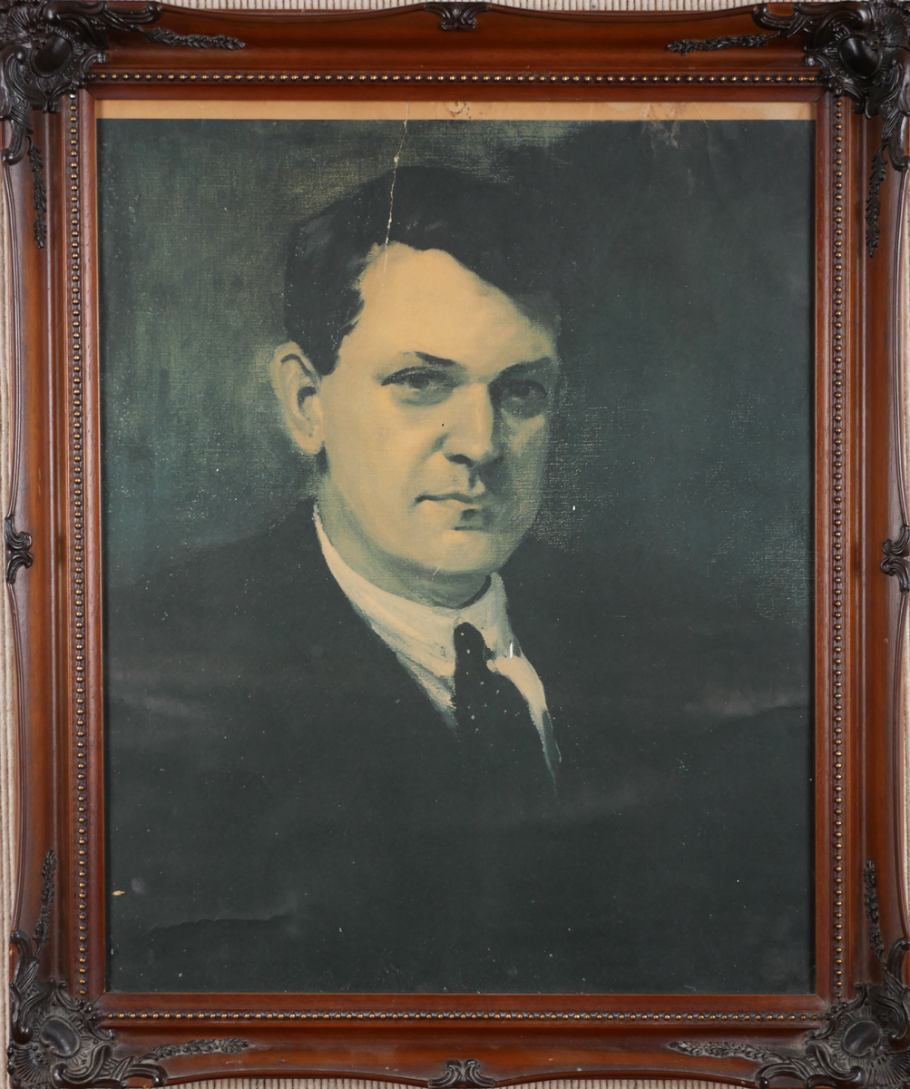 After Leo Whelan RHA (1892-1956) Portrait of Michael Collins and a framed plaque of Collins. A - Image 3 of 4