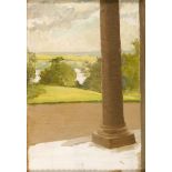 Sarah Cecilia Harrison HRUA (1863-1941) LANDSCAPE FROM PORTICO oil on board inscribed [study by Miss