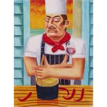 Graham Knuttel (b.1954) CHEF pastel signed lower right 30 by 22in. (76.2 by 55.9cm)