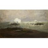 Nathaniel Hone RHA (1831-1917) STORMY COAST, COUNTY CLARE oil on canvas signed with initials lower