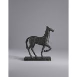 Edward Delaney RHA (1930-2009) HORSE bronze on marble base 11 by 10 by 3in. (27.9 by 25.4 by 7.