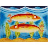 Graham Knuttel (b.1954) FISH pastel signed lower left 22 by 30in. (55.9 by 76.2cm)