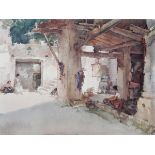 Sir William Russell Flint RA PRWS RSW (1880-1969) CONVERSATION, ST. MARTIN D' ARDÈCHE and LAVOIR, LA