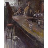 Roy Lyndsay (b.1945) PUB SCENE oil on board, signed lower right, 11.50 by 9.50in. (29.2 by 24.1cm)