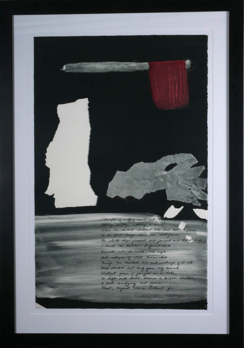 Robert Perkins (b.1949) SEAMUS HEANEY - I THOUGHT OF WALKING ROUND AND ROUND A SPACE, 1987 monoprint - Image 2 of 2