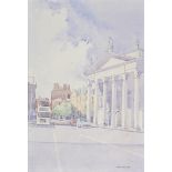 Arthur Gibney PPRHA (1933-2006) VIEW OF COLLEGE GREEN FROM WESTMORELAND STREET, DUBLIN