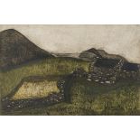 Maria Simonds-Gooding RHA (b.1939) LONE DWELLING, INISICILEÁIN etching; (no. 4 from an edition of