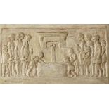 Sophia Rosamond Praeger HRHA RUA (1867-1954) THE FOUNTAIN plaster relief panel, signed with initials