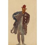 Michael Healy (1873-1941) DUBLINERS (A PAIR) watercolour; (2), , 6.75 by 4.25in. (17.1 by 10.8cm)