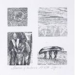 Joseph Sloan (b.1940) MEMORIES OF THE ARANS, NOS. 2 & 4 (A PAIR) wood engravings; (artist's