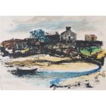 Séamus O'Colmáin (1915-1990) HARBOUR SCENE gouache, signed lower right, 13.50 by 19in. (34.3 by 48.