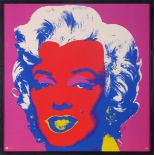 Rosenthal porcelain plaque, Marilyn Munroe. Marilyn red and pink, after Andy Warhol (1928-1987), a