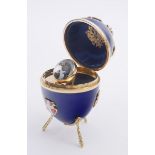 A Fabergé gold and enamel Malta egg. An 18ct gold mounted and enamelled ornamental egg by Victor