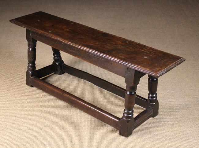 A 17th Century Joined Oak Long Stool or Bench.