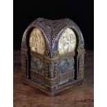 A Fine Renaissance Revival Casket elaborately decorated with intricately pierced and engraved brass