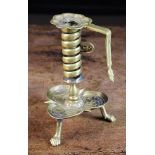 An Attractive 17th/18th Century Brass Candle/Chamber Stick.