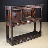 A 17th Century Cheshire Oak Canted Livery Cupboard, Circa 1630.
