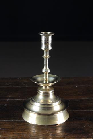 A Fine 16th Century Gilt Brass Candlestick, Circa 1530. - Image 2 of 2