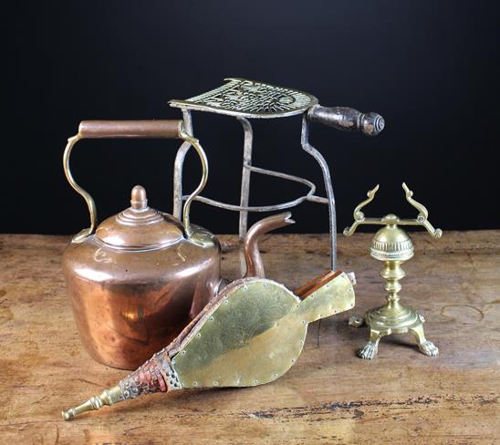 A Collection of 18th/19th Century Metalware: A Georgian footman;