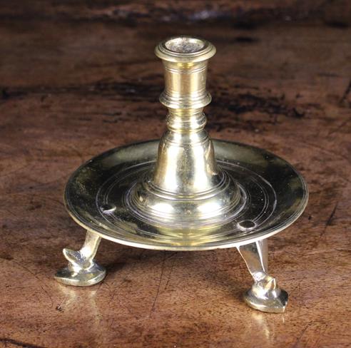 A Late 17th Century Brass Candlestick;