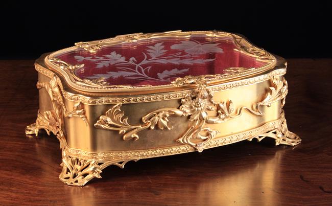 A Fine Quality Belle-Epoque Gilt Bronze Jewel Casket, French, late 19th/early 20th century.