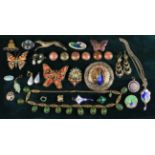 A Collection of Costume Jewellery, mainly enamelled.